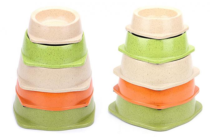 Новый стиль магазин животных Бамбуковые волокна домашних животных Bowl Cat Bowl 2