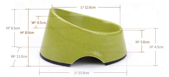 Лучшая цена Бамбуковый кот и собака кормление домашних животных Bowl 4