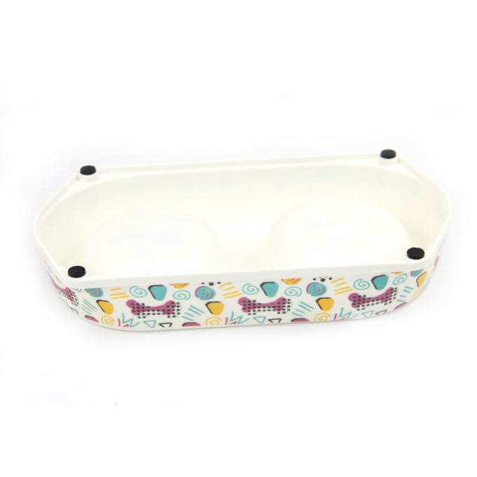 Экологически чистый двойной бамбуковый портативный котёл для собак и домашних животных 2