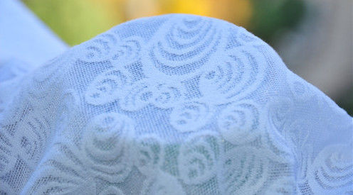 Качество  White Jacquard Upholstery Fabric Wedding Dress Fabric 57/58" Width LOYAL Brand OEM Фабрика