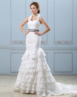 Сексуальное открытое спинное свадебное платье с поясом, снижение талии женские свадебные платья