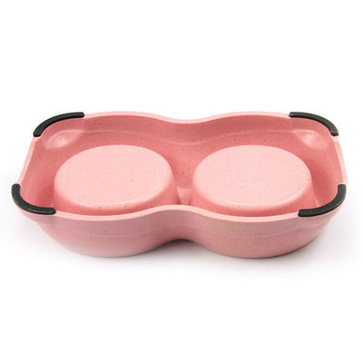 Устойчивая двойная бамбуковая портативная миска для собак и кошек с лучшей ценой