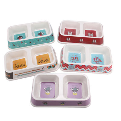 Двойная пластиковая миска для собак и кошек с хорошим качеством